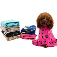 Load image into Gallery viewer, 6 Pieces Pet Blanket Cushion Dog Cat Soft Warm Blankets Puppy Washable Sleep Mat Pad Bed Cover With Paw Print(60 x 70cm/23.6 x 27.6 inch, Multicolor)