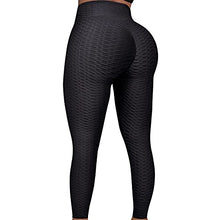 Load image into Gallery viewer, FITTOO Women Sexy High Waist Butt Scrunch Push Up Leggings Stretch Gym Workout Yoga Pants, M, Black