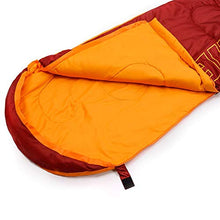 Load image into Gallery viewer, Sleeping Bag For Kids Camping Gear Travel Sleep Essential Insulated Warm Lightweight Traveling Hiking Indoor Outdoor All Season Spring Summer Fall YMER ((130+25) x60/40cm, Red/Orange)