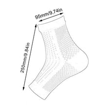 Load image into Gallery viewer, Casiz Dr Sock Soothers, Socks Anti Fatigue Compression Foot Sleeve Support Brace Sock Washes Well, Holds Shape & Better Than a Night Splint Black Size M 1 Pair