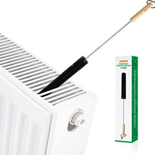 Load image into Gallery viewer, AIEVE Radiator Cleaner Brush , 80CM Radiator Brush , Flexible Long Radiator Duster with Wood Handle , Multipurpose Cleaning Brush for Radiator & Dryer Lint & Washing Machine