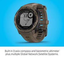 Load image into Gallery viewer, Garmin Instinct - Tactical Edition Rugged Outdoor Smartwatch, Built-in Sports Apps and Health Monitoring, Coyote Tan