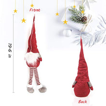 Load image into Gallery viewer, Leipple Gnome Christmas Ornaments - Handmade Swedish Tomte Gnomes Plush Scandinavian Santa Elf Table Ornaments Christmas Tree Hanging Decoration Home Decor for Hourse,Restaurants,Office - 3 Packs