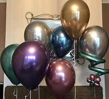 Load image into Gallery viewer, PartyWoo Metallic Balloons, 50 PCS 12 Inch Shiny Balloons in Gold, Red, Blue, Purple, Silver and Green, Metallic Balloon for Princess Ariel Party, Little Mermaid Party Decorations, Space Party