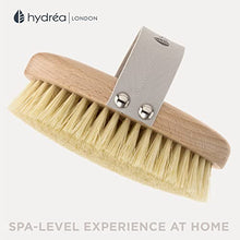 Load image into Gallery viewer, Hydrea London Body Brush - Exfoliating Dry Scrubber, Cellulite Remover, & Skin Exfoliator, Helps Improve Lymphatic Flow - 100% Vegan, FSC® Certified Beechwood, & Natural, Soft Cactus Bristle