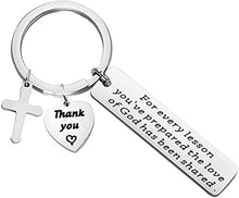 Load image into Gallery viewer, Sunday School Teacher Appreciation Gifts for Every Lesson You've Prepared The Love of God Has Been Shared Religious Bible Study Teacher Keychain Gift (Every Lesson Keychain)