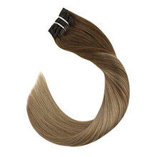 Load image into Gallery viewer, Ugeat Balayage Clip in Hair Extensions 20Inch Human Hair Extensions Clip in Light Brown to Golden Blonde #Bala8/16 Clip on Hair Extensions (7Pieces,100G)