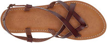 Load image into Gallery viewer, Amazon Essentials Women's Casual Strappy Sandal, Brown, 7.5 B US