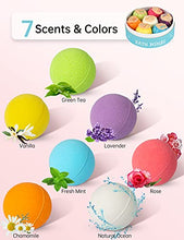 Load image into Gallery viewer, Aofmee Bath Bombs Gift Set, 7pcs Fizzies Spa Kit Perfect for Moisturizing Skin, Birthday Valentines Mothers Day Anniversary Christmas Best Gifts Ideas for Women, Mom, Girls, Her, Kids