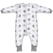 Load image into Gallery viewer, Lictin Baby Sleeping Bag with Feet 2.0 Tog - Baby Sleep Sack Split Leg with Removable Sleeves Winter Organic Cotton Sleeping Bag for Infant Toddler from 75 to 95 cm
