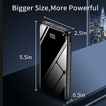 Load image into Gallery viewer, Bonkim Power Bank Portable Charger 13800mAh External Battery Pack Built-in 4 Cable and Flashlight,Backup Battery with LCD Display Ultra Slim Phone Charger Compatible with Smarthones, Tablets, and More