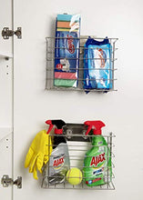 Load image into Gallery viewer, Kitchen Cupboard Storage Organiser - Perfect for Tin Foil, Cling Film and Cleaning Accessories Or as an Undersink Storage Solution - Self Adhesive So No Drilling or Fixings Needed.
