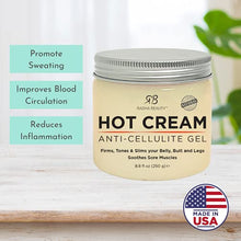 Load image into Gallery viewer, Radha Beauty Natural Cellulite Treatment Hot Cream, Toning Gel for Men and Women (Deep Tissue Massage Muscle Relaxer)