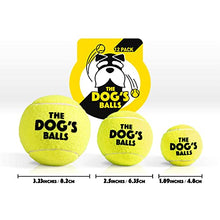 Load image into Gallery viewer, The Dog's Balls, Dog Tennis Balls, 12-Pack Yellow Dog Toy, Strong Dog & Puppy Tennis Ball