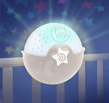 Load image into Gallery viewer, Infantino Soothing Light and Projector - Clip-on Crib Night Light with Grow-With-Me Design, Starry Night Projector and Tabletop Light with Built-in Melodies and Sound Sensors