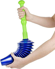 Load image into Gallery viewer, Luigi's - The World's Best Toilet Plunger | The Big, Blue & Green Unblocking Machine | Heavy Duty Unblocker with Unique Bellows Design | Clears & Unblocks All Toilets