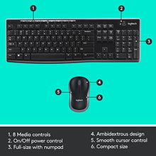 Load image into Gallery viewer, Logitech MK270 Wireless Keyboard and Mouse Combo for Windows, 2.4 GHz Wireless, Compact Mouse, 8 Multimedia and Shortcut Keys, 2-Year Battery Life, for PC, Laptop, QWERTY UK English Layout - Black