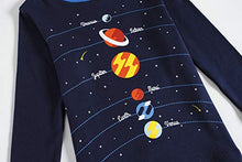 Load image into Gallery viewer, Boys Pyjamas Set 100% Cotton Planet Pjs Toddler Long Sleeve Sleepwear Kids Clothes 2 Piece Outfit Space T Shirt 6-7 Years