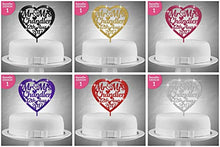 Load image into Gallery viewer, PERSONALISED Wedding/Anniversary Cake Topper - Personalise with ANY SURNAME - Food Safe Acrylic Cake Decoration - Mr And Mrs NAME - Made from Strong 3mm Coloured Acrylic - Different Colours to Choose