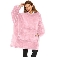 Load image into Gallery viewer, Lushforest Hoodie Blanket ,Oversized Super Soft Warm Comfortable Giant Hoody, Onesize Fits All Compatible Men Women Teens (Pink)