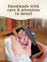 Load image into Gallery viewer, Toirxarn Metal Feather Bookmark Mother's Day Gift Birthday Women Butterfly Book Mark for Book Lovers Librarian Readers Mom Teachers Lady Female Her Bookworm.