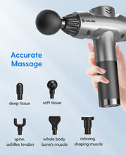 Load image into Gallery viewer, AERLANG Massage Gun, Deep Tissue Muscle Massager for Athletes, 8H Rechargeable Percussion Massager, 30Db Super Quiet Hand-Held Massager with Carrying Case, 24V High-Intensity Vibration