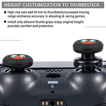 Load image into Gallery viewer, Playrealm FPS Thumbstick Extender & Texture Rubber Silicone Grip Cover 2 Sets for PS5 Dualsenese & PS4 Controller (Joker Black)