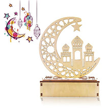 Load image into Gallery viewer, Ramadan Lights, Ramadan Decorations for Home, Eid Mubarak Ramadan LED Night Light Desktop Decorative Lamp Wooden Muslim Islam Ornament Lantern for Festival Party Supplies