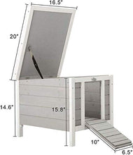 Load image into Gallery viewer, BUNNY BUSINESS Cat/Puppy/Rabbit/Guinea Pig Wooden Hide House - 50 x 42 x 43cm (Grey)