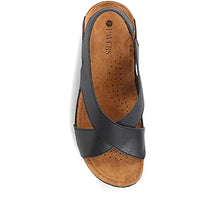 Load image into Gallery viewer, Ladies sandals in Wider D/E fit from Pavers these Womens sandals feature comfort ideal for casual wear | MUYA33021 | 319 963 - Black Size 7 UK