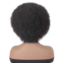 Load image into Gallery viewer, Xtrend 4 Inch Short Afro Kinky Curly Wigs Black Fluffy Afro Curly Hair Synthetic Wigs Heat Resistant Wigs Soft Bouncy Curls Hair Wigs for Black Women 1B#