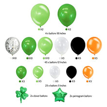 Load image into Gallery viewer, St. Patrick's Day Green Balloons Garland Arch Kit, 81pcs Jungle Theme Party Balloons Garland,Shamrock Aluminum Film Balloon Latex Balloons Decorations for Hawaii Party Birthday Wedding Supplies