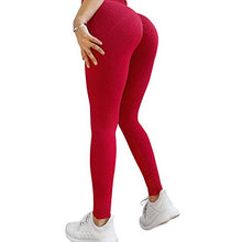 Load image into Gallery viewer, Chriamille Textured Yoga Pants Ruched Butt Lifting Anticellulite Leggings for Women High Waisted Booty Scrunch Tights