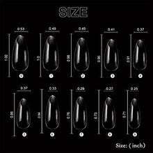 Load image into Gallery viewer, Fake Nails Tips Acrylic Nail Art Full Cover Almond False Nails Long Almond Stiletto False Nail Clear Press on Nail Extension Kit for Women Girls