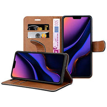 Load image into Gallery viewer, iCatchy For iPhone 11 Case Leather Wallet Book Flip Folio Stand View Cover compatible with iPhone 11 (6.1") Phone Case (Black)