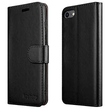Load image into Gallery viewer, iCatchy For iPhone SE 2022 Case SE 2020 Case, iPhone 8 Case iPhone 7 Case Leather Wallet Book Flip Folio Stand View Case Compatible with iPhone se 2022/2020 Phone Case Cover (Black)