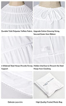 Load image into Gallery viewer, Petticoat Underskirt Crinoline Full A-line 6 hoop Floor-length Bridal Dress Skirt White