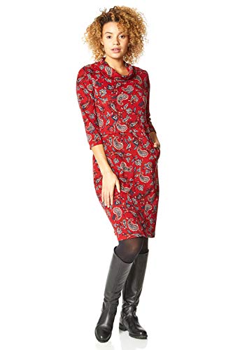 Roman Originals Women Cowl Neck Dress - Ladies Button Detail Shift Wor Yum Yum Mama Roman Originals Women Cowl Neck Dress - Ladies Button Detail Shift Wor Yum Yum Mama