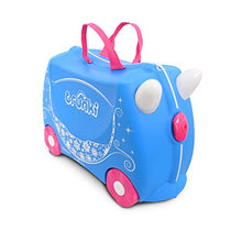 Load image into Gallery viewer, Trunki Children’s Ride-On Suitcase: Pearl Princess Carriage (Blue)