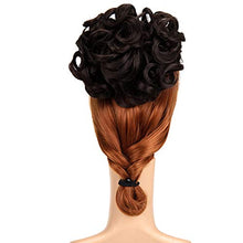 Load image into Gallery viewer, ZAIQUN Messy Curly Combs Hair Extension in Bun Extensions Easy Stretch Hair Dish Chignon Clip in Updo Hairpiece Ponytail Scrunchy Accessory for Women