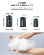 Load image into Gallery viewer, KingCamp Kids Sleeping Bag 3-4 Seasons Compact Warm Soft Portable Double Layer 300GSM for Boys Girls Junior Sleeping Bags for Camping Hiking Outdoors 165 × 70 cm