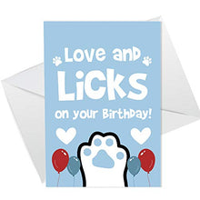 Load image into Gallery viewer, Red Ocean Happy Birthday Card From The Dog Pet Theme Novelty Card For Dog Lover Mum Dad Husband Wife