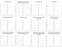 Load image into Gallery viewer, Legend Planner PRO – Deluxe Weekly & Monthly Life Planner to Increase Productivity and Hit Your Goals. Time Management Organizer Notebook – Undated – 18 x 25.5cm Hardcover + Stickers – Periwinkle