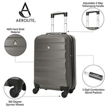 Load image into Gallery viewer, Aerolite Lightweight 4 Wheel ABS Hard Shell Travel Trolley 3 Piece Luggage Suitcase Set, 21" Cabin + 25" + 29" Hold Check in Luggage, Charcoal