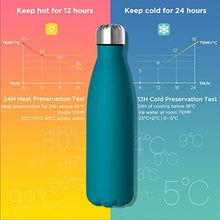 Load image into Gallery viewer, GeeRic Stainless Steel Water Bottle 500ml, Double-walled Vacuum Insulated Metal Water Bottle 12 Hours Hot & 24 Hours Cold Drinks Cycling Bottles for Outdoor Sports Hiking Running 500ml Dark Blue