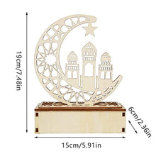 Load image into Gallery viewer, Ramadan Lights, Ramadan Decorations for Home, Eid Mubarak Ramadan LED Night Light Desktop Decorative Lamp Wooden Muslim Islam Ornament Lantern for Festival Party Supplies