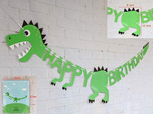 Load image into Gallery viewer, JW Passion Dinosaur Party Decorations Balloons Garland Kit with ROAR Foil Balloon and Little Dino Happy Birthday Banner for Boys 1 2 3 4 Birthday Party Baby Shower Decor