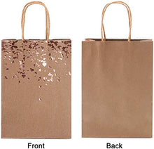 Load image into Gallery viewer, Cooraby 30 Pieces Paper Bags Hen Party Bag Birthday Kraft Bag Bronzing Rose Gold Party Favor Bags with Handle for Birthday, Tea Party, Gift, Wedding and Party Celebrations (Style A)