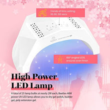 Load image into Gallery viewer, Beetles Gel Nail Polishes Starter Kit, 6 Colors Nail Salon Set with 48W Nail Lamp, Gray Nude Pink Gel Nail Polish Starter Kit with Base Top Coat Nail Gel Polish Nail Art Manucure DIY at home