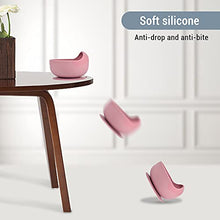 Load image into Gallery viewer, New bpa Free Silicone Feeding Set by MONKA - Suction Bowl - Divided Plate - Bamboo Spoon and Fork - Adjustable bib - for Babies and Toddlers - Easy Wipe Clean… (Pink)